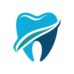 Abstract Tooth Clean Line for Dental Clinics and Health