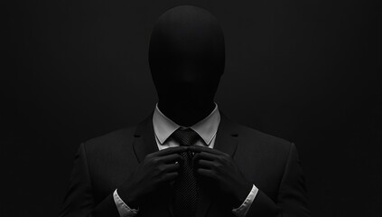 Mysterious Businessman in Dark Suit