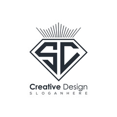 Luxury Initial Letter Monogram in Pentagon Diamond Shape with Royal Crown for Premium Branding & High-End Logo Design
