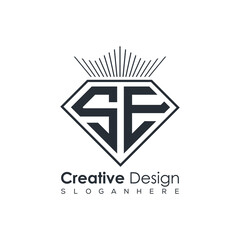 Luxury Initial Letter Monogram in Pentagon Diamond Shape with Royal Crown for Premium Branding & High-End Logo Design
