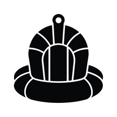 giant party inflatable icon silhouette vector illustration