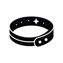 glow in the dark bracelet icon silhouette vector illustration