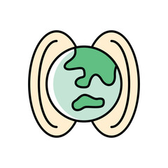 Magnetic Field Icon vector stock illustration