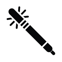 glow party sticks icon silhouette vector illustration