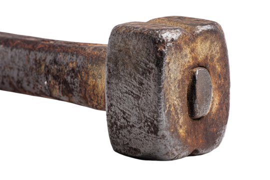 Rusty vintage metal on transparent background up - Powered by Adobe