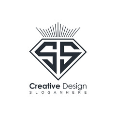 Luxury Initial Letter Monogram in Pentagon Diamond Shape with Royal Crown for Premium Branding & High-End Logo Design
