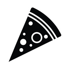 party pizza slice icon silhouette vector illustration