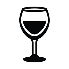wine glass cheers icon silhouette vector illustration