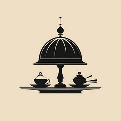 Fototapeta premium Dining service flat icon illustration high resolution image