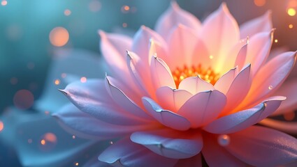 Abstract Petals of Light in Iridescent Dreamscape