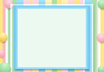 Pastel colored background with empty frame