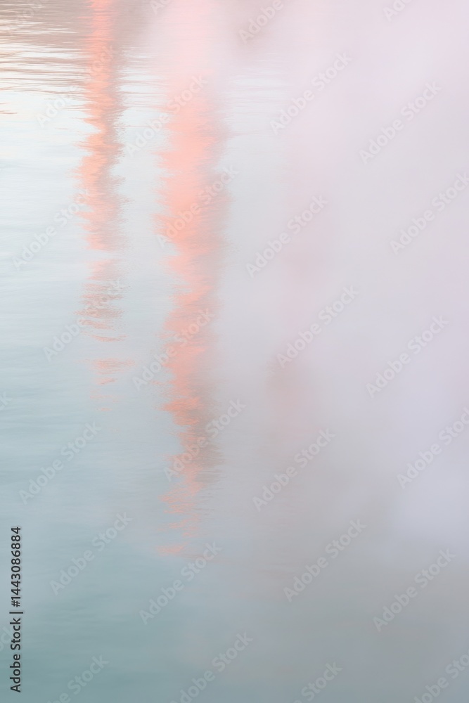 Aufkleber serene water surface reflecting soft light with delicate ripples creating a calming and peaceful atm