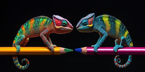 colorful chameleon
