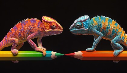 colorful chameleon
