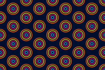 Abstract Colorful Circle Line Pattern Background.  Seamless. Illustration