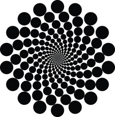 Design spiral dots element, vector illustration 
