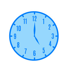 5 o'clock duotone icon isolated on white