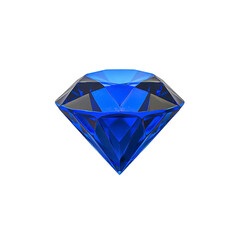 Brilliant blue diamond with faceted cut, reflecting light beautifully. gemstone deep blue hue and clarity make it stunning piece, symbolizing luxury and elegance