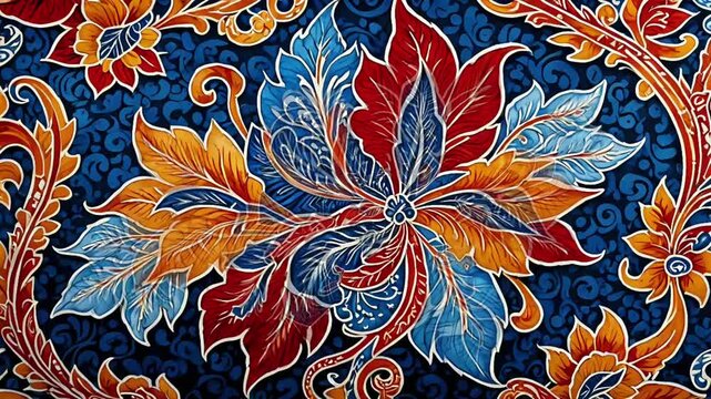 Beautiful and luxurious background with elegant and detailed batik motif. Wallpaper, textile, background.
