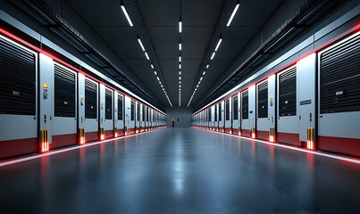 Fototapeta premium Modern train station interior