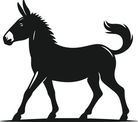 Vector silhouette of a mule