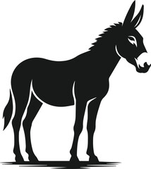Vector silhouette of a mule