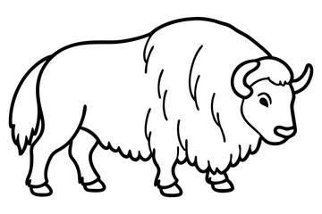 Minimalist Musk Ox Vector