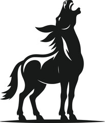 Vector silhouette of a mule