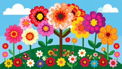 Flower Garden Illustration