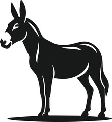 Vector silhouette of a mule