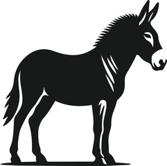 Vector silhouette of a mule