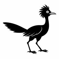 Black Silhouette Roadrunner Icon