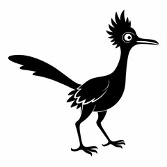 Obraz premium Black Silhouette Roadrunner Icon