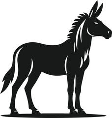 Fototapeta premium Vector silhouette of a mule