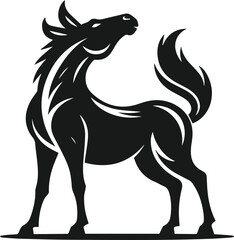Vector silhouette of a mule