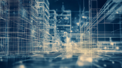 Architect blueprint and plan design with pen