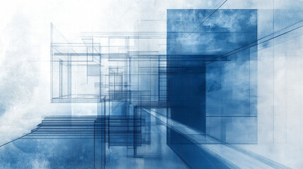 Obraz premium Architect blueprint and plan design with pen