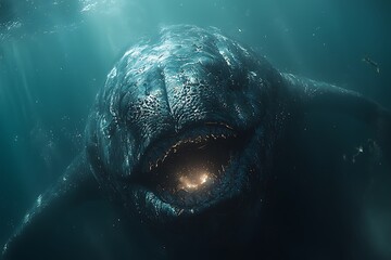 Underwater behemoth, gaping maw