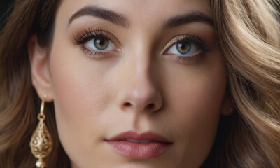 Fototapeta premium Close-up shot of a woman with long hair, suitable for beauty or portrait uses