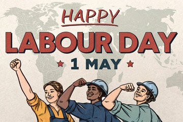 Happy Labor Day poster illustration, Labor Day post design, 1 may international labor day post design_0004_-happy-labour