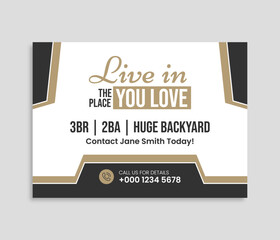 Modern Home sale business real estate company yard sign or signage design.