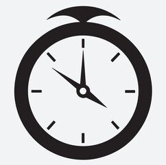wall clock silhouette vector art illustration., clock icon vector illustration