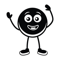 happy cartoon smiling face.