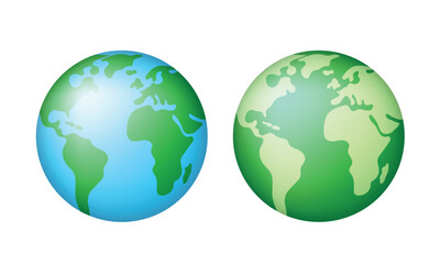 Globe. Vector 3d clip art isolated on white background.