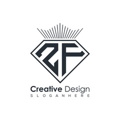 Luxury Initial Letter Monogram in Pentagon Diamond Shape with Royal Crown for Premium Branding & High-End Logo Design
