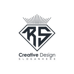 Luxury Initial Letter Monogram in Pentagon Diamond Shape with Royal Crown for Premium Branding & High-End Logo Design
