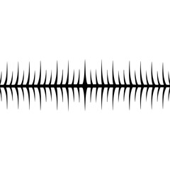 Abstract Black Spike Design on White: Minimalist Graphic Border