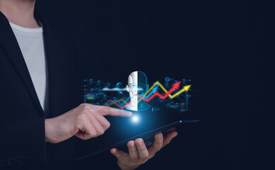 Matching facial movements for face swapping or impersonation,  Face swapping or impersonation.Deepfake concept matching facial movements.
