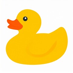 Cute Yellow Rubber Duck with Simple Design Art