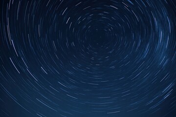 Obraz premium Bewitching Illusion of Star Trails in Night Sky Featuring 4K Hyperlapse of Celestial Patterns and Cosmic Motion